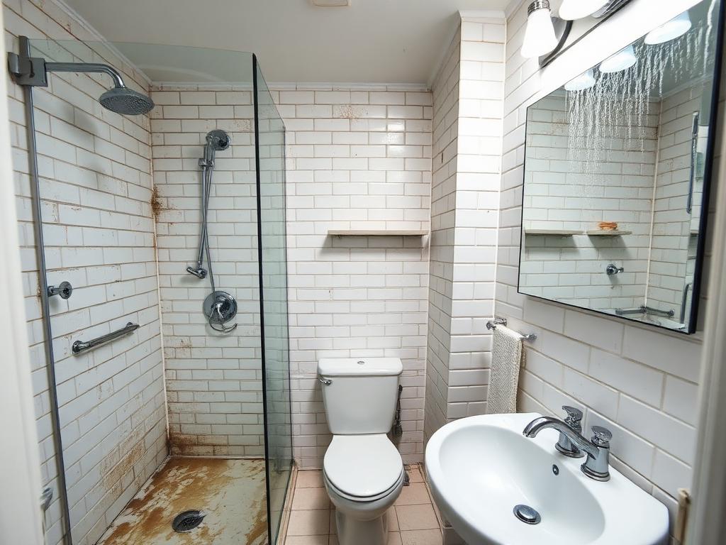 Bathroom Restoration — before cleaning